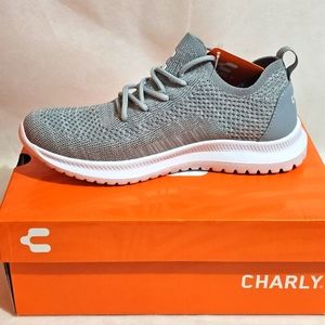 Charly Gray Knit Athletic Tennis Shoes Women's Running Activewear